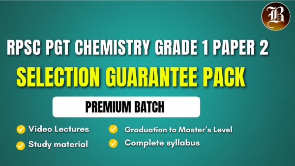 RPSC PGT CHEMISTRY GRADE 1 PAPER 2 SELECTION GUARANTEE PACK cover