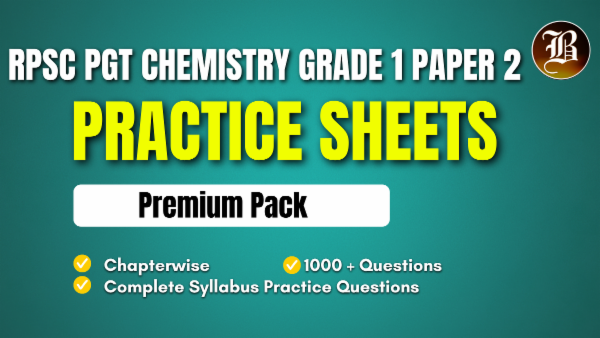RPSC PGT CHEMISTRY ( GRADE 1) PAPER 2 PRACTICE SHEET cover