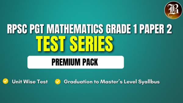 RPSC PGT MATHEMATICS GRADE 1 PAPER 2 TEST SERIES cover
