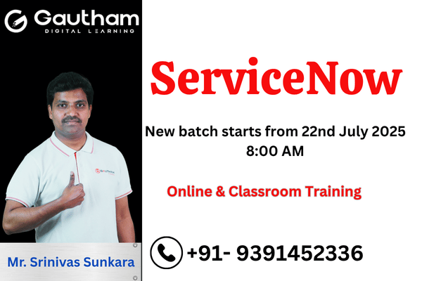ServiceNow Live Classes : New Batch Starts from 22nd July 2025 8:00 AM cover