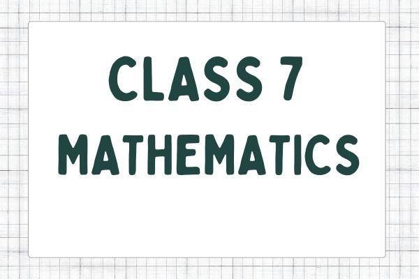 Class 7 Mathematics English Medium Karnataka State Board cover