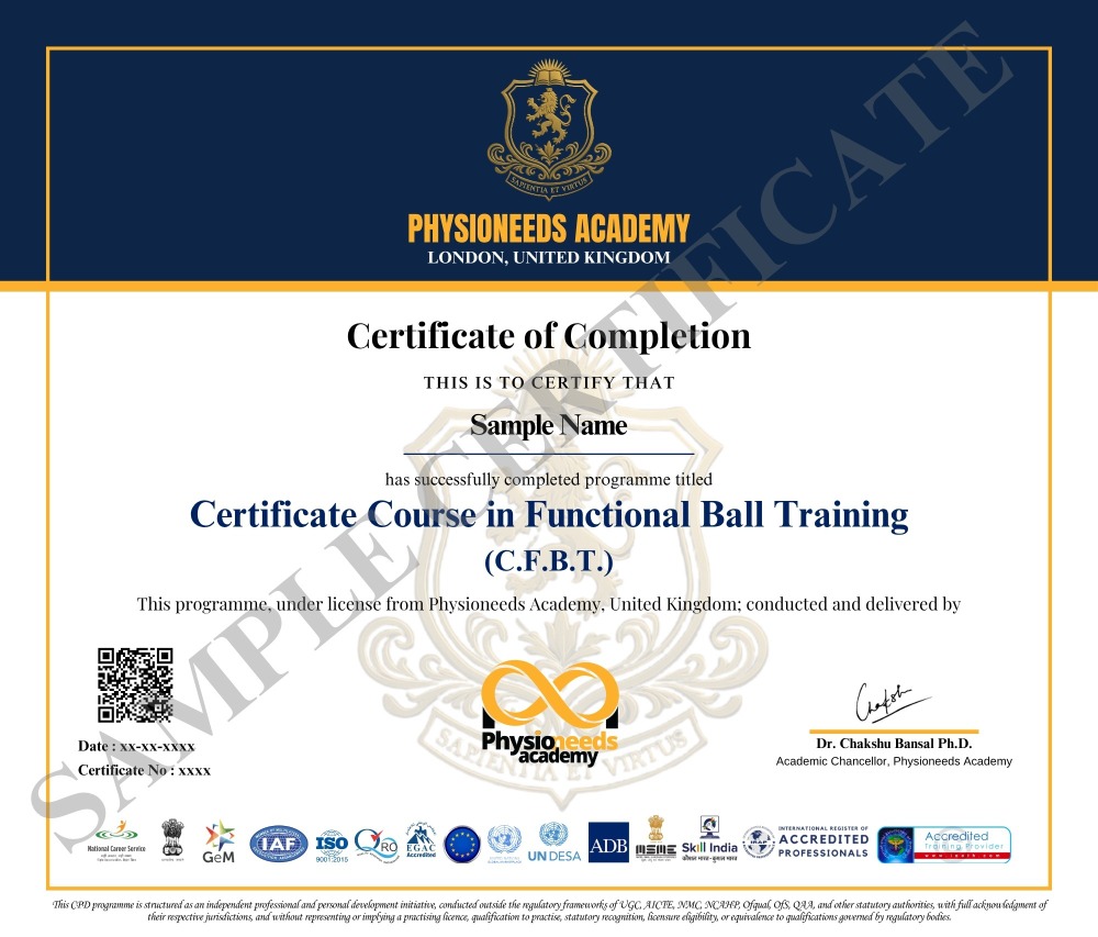 Sample CFBT certificate image - landscape format