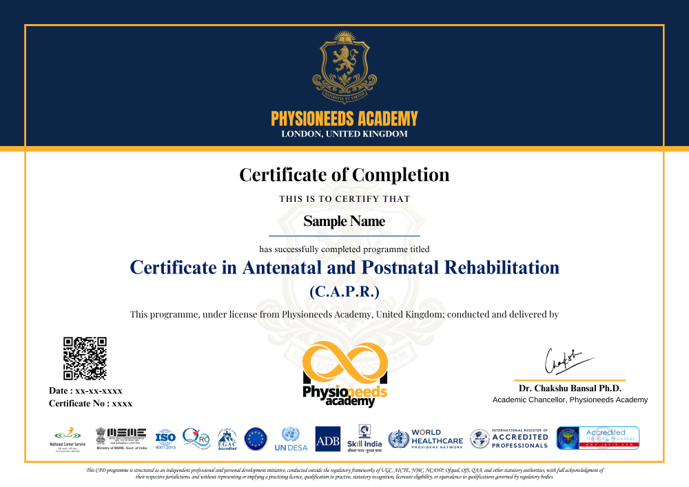 Certificate in Antenatal and Postnatal Rehabilitation