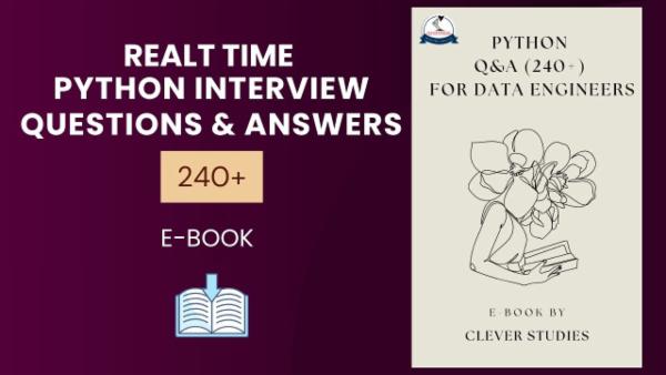 PYTHON REALTIME INTERVIEW Q & A (E-BOOK) cover