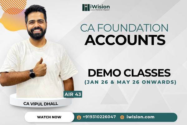 CA Foundation Accounts Demo Classes cover