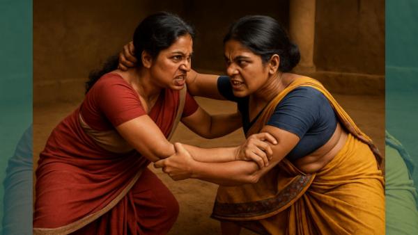 Story of two ex-female wrestlers (আমি নারী, আমি পারি) -Bengali Audiobook cover