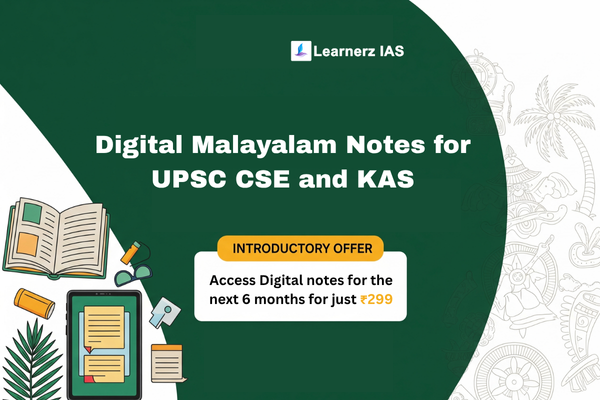 UPSC CSE/ KAS Digital Malayalam Notes cover