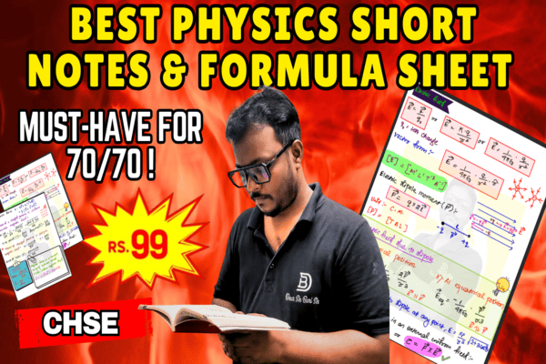 Class 12th Physics Short Notes & Formula Sheet | CHSE cover