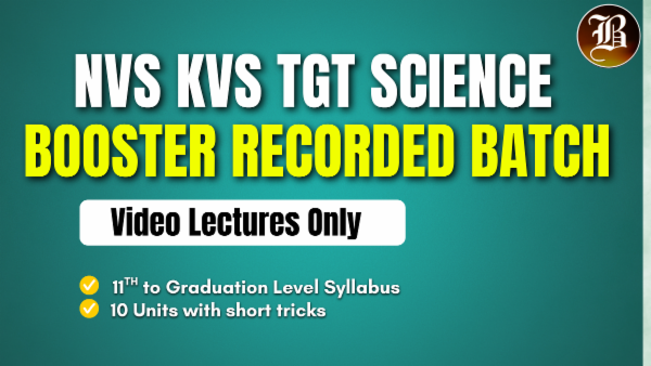 KVS TGT SCIENCE BOOSTER RECORDED BATCH cover