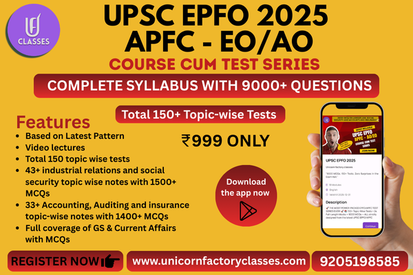 UPSC EPFO APFC EO/AO 2025 cover