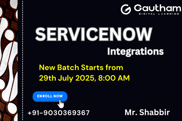 ServiceNow Integration Live Classes : New Batch Starts from 29th July 2025 08:00 AM cover