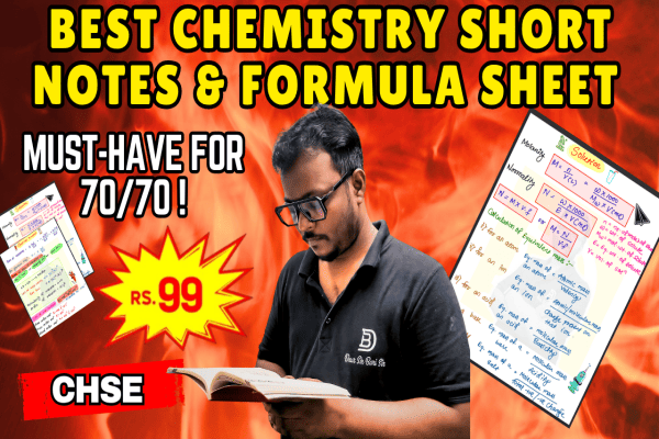 Class 12th Chemistry Short Notes & Formula Sheet | CHSE cover