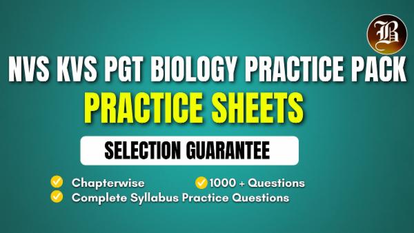 NVS KVS PGT BIOLOGY SELECTION GUARANTEE PRACTICE SHEETS PACK cover