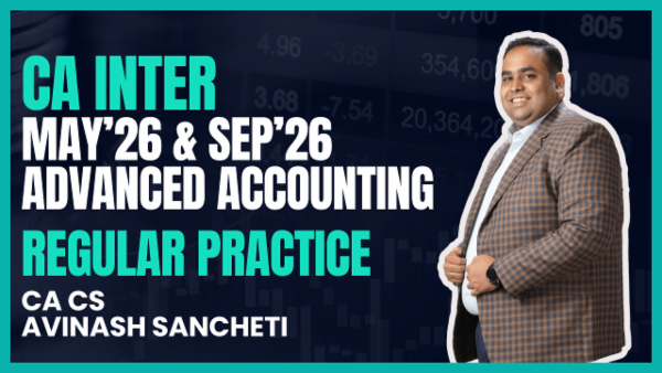 CA Inter Regular Practice Course - Advance Accounting cover