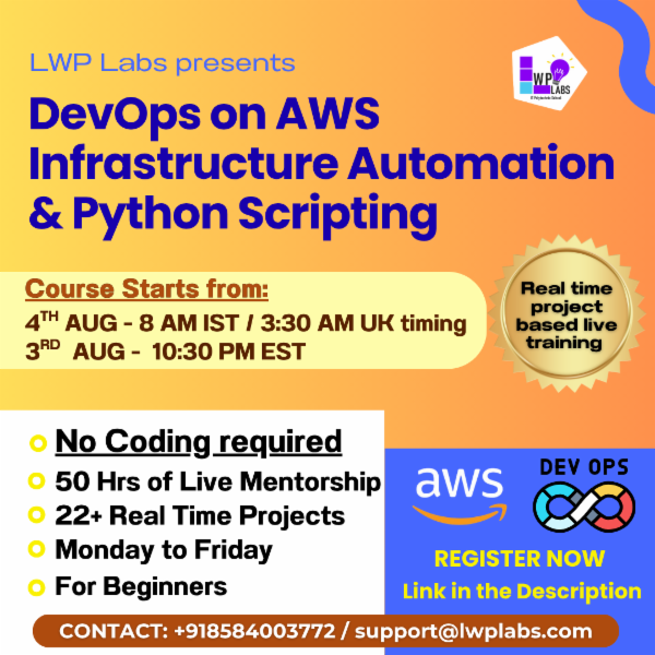 B121- DevOps on AWS Infrastructure Automation & Python Scripting cover