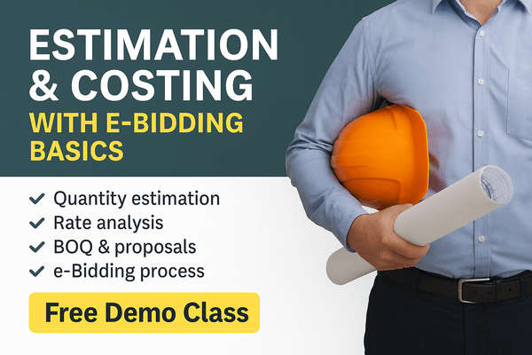 Free Demo Class: Estimation & Costing with e-Bidding Basics cover