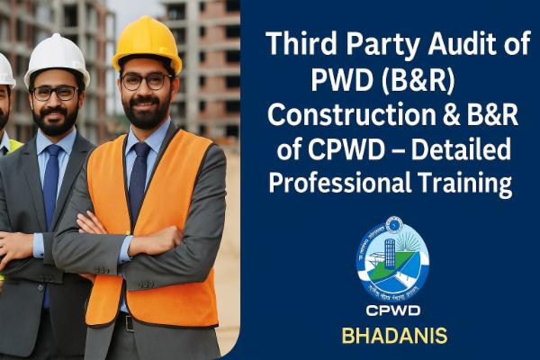 Third Party Audit of PWD (B&R) Construction & B&R of CPWD – Detailed Professional Training cover