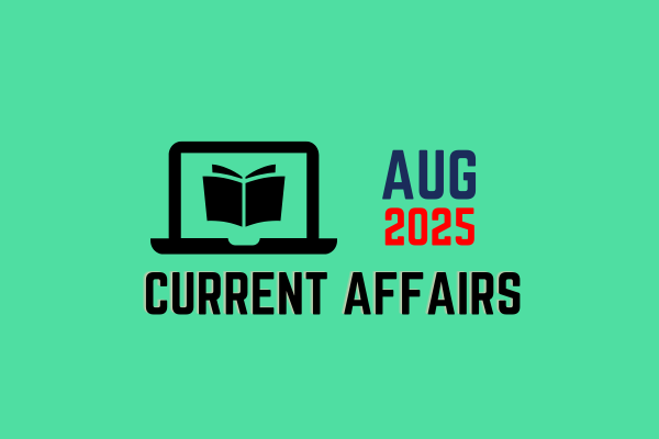 Current Affairs PDFs - August 2025 cover