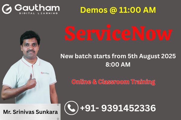 ServiceNow Live Classes : New Batch Starts from 5th August 2025 8:00 AM cover