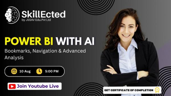 Power BI with AI – Bookmarks, Navigation & Advanced Analysis cover