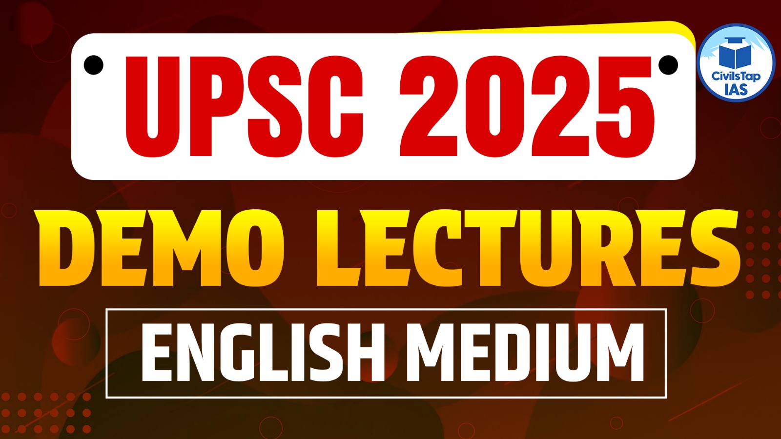 UPSC 2025 DEMO Lecture English Medium B2 cover