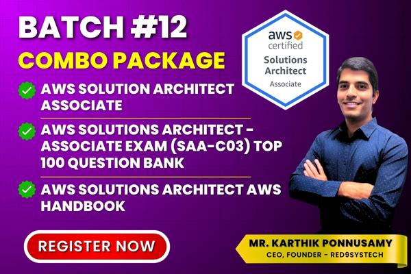 AWS - Solution Architect Associate - Batch #12 -Combo Package cover