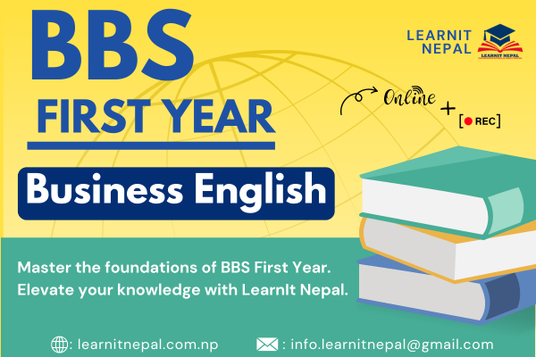 BBS First Year - Business English - LearnIt Nepal cover
