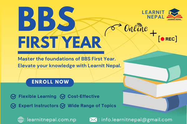 BBS First Year - All Subjects Online Recorded Class - LearnIt Nepal cover