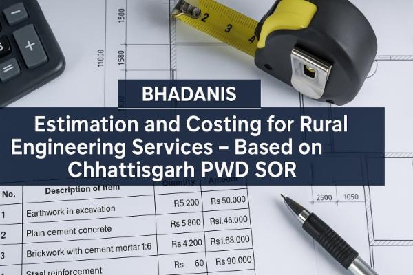 Estimation and Costing Course for Rural Engineering Services – Based on Chhattisgarh PWD SOR cover