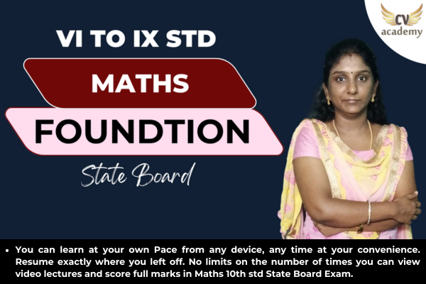 VI to IXth Std Maths Foundation - State Board cover