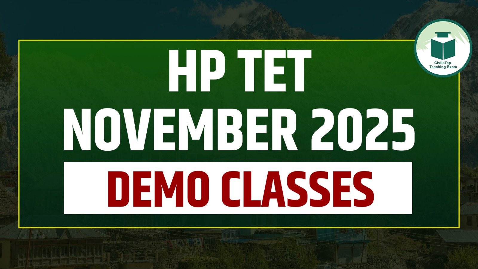 HP TET DEMO CLASSES November 2025 cover