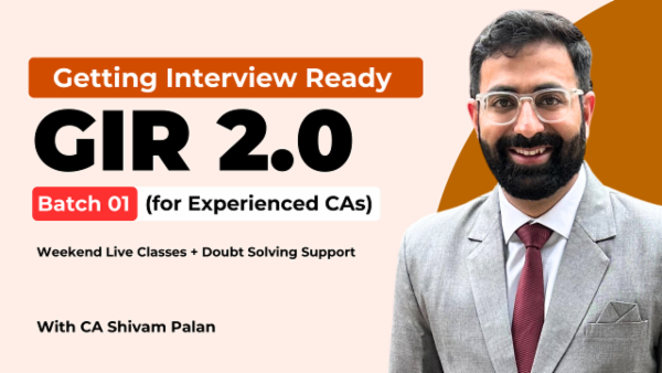 GIR Workshop 2.0 For Experienced CAs cover