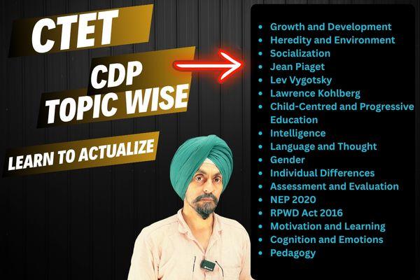 Test Series CDP CTET AND PSTET Topic Wise cover