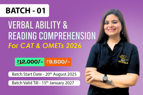 Complete Verbal Ability & Reading Comprehension (Batch 01) for CAT & OMETs 2026 by Karishma Vanvani Ma'am cover