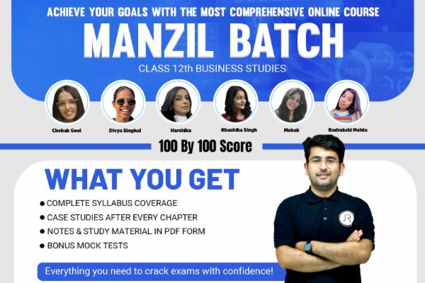 Complete Class 12 Business Studies (CBSE 2025–26) Manzil Recorded Batch cover