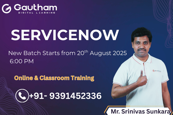 ServiceNow Live Classes : New Batch Starts from 20th August 2025 6:00 PM cover