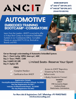  Automotive Embedded Training Bootcamp (Faculty/Students) – Coimbatore (1 Day) cover