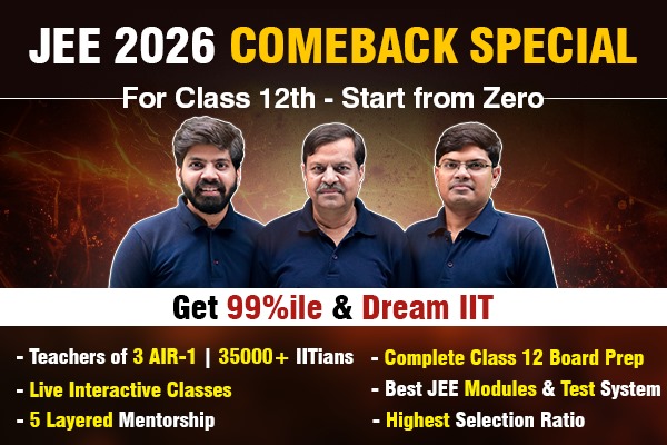 JEE 2026 Comeback Special for 12th cover