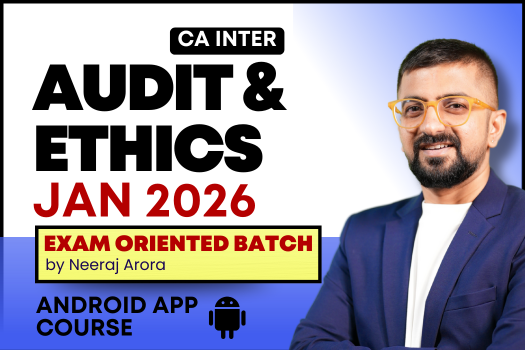 CA Inter Audit Exam Oriented Fast Track for January 2026 - Android App Classes cover