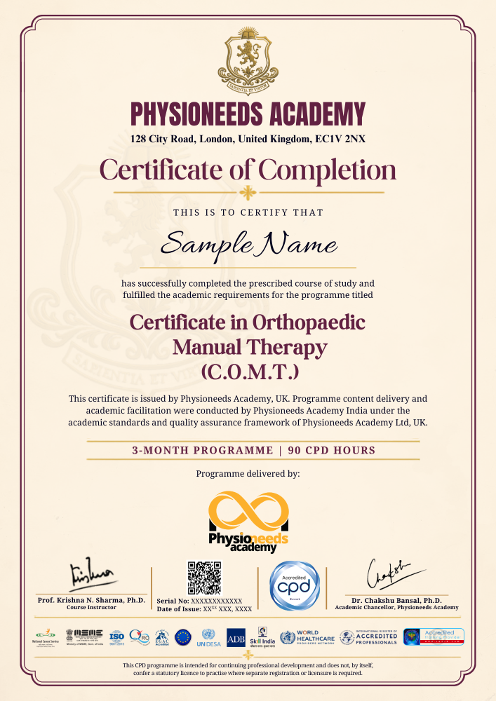 COMT certificate preview 1