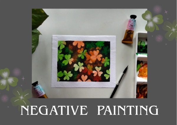Negative Painting using Watercolors cover