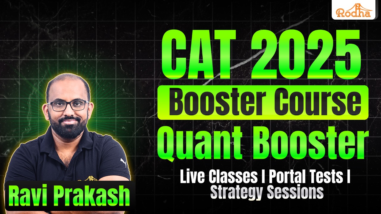 QUANTS BOOSTER COURSE (Without Sectional Mocks) FOR CAT 2025 BY RAVI PRAKASH SIR cover