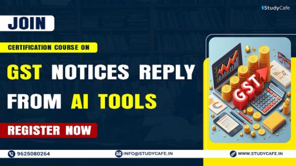 Certification Course on GST Notices Reply from AI Tools cover