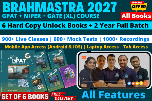 Unlock GPAT (Set of 6 Books) + Brahmastra GPAT, NIPER 2027 Live, GATE (XL) Batch Free | 2 Year Course cover