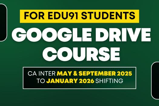 CA Inter Shifting Course for May & September 2025 to January 2026 | Google Drive cover