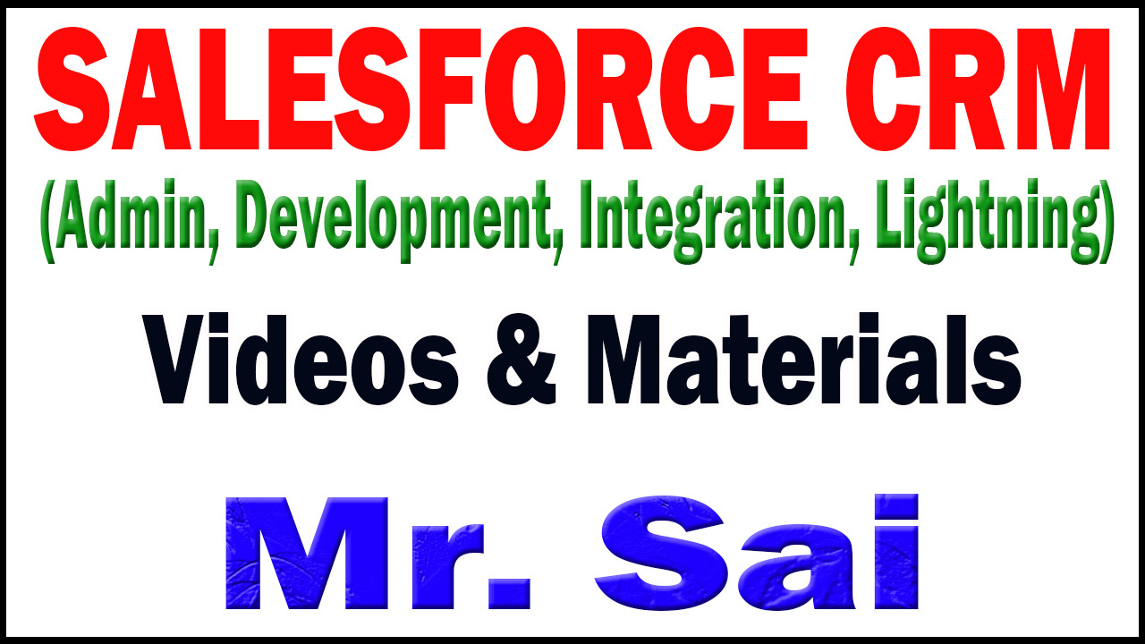 Salesforce Videos and Study Materials cover