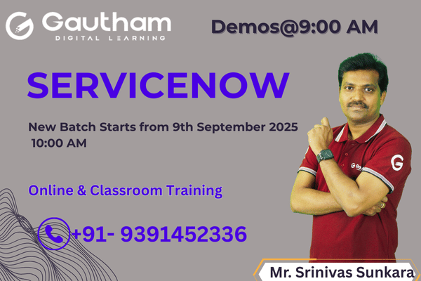 ServiceNow Live Classes : New Batch Starts from 9th September 2025 10:00 AM cover