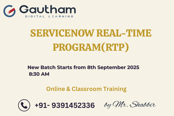 ServiceNow RTP - New Batch Starts from 8th September 2025 8:30 AM cover