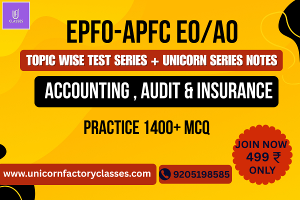 EPFO-APFC EO/AO Crash Course & Test Series (Accounting, Audit & Insurance) cover