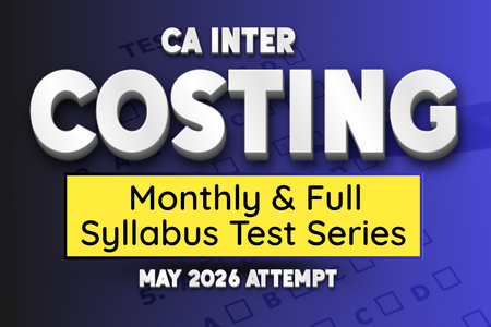 CA Inter Costing Monthly & Full Syllabus Test Series for May 2026 cover